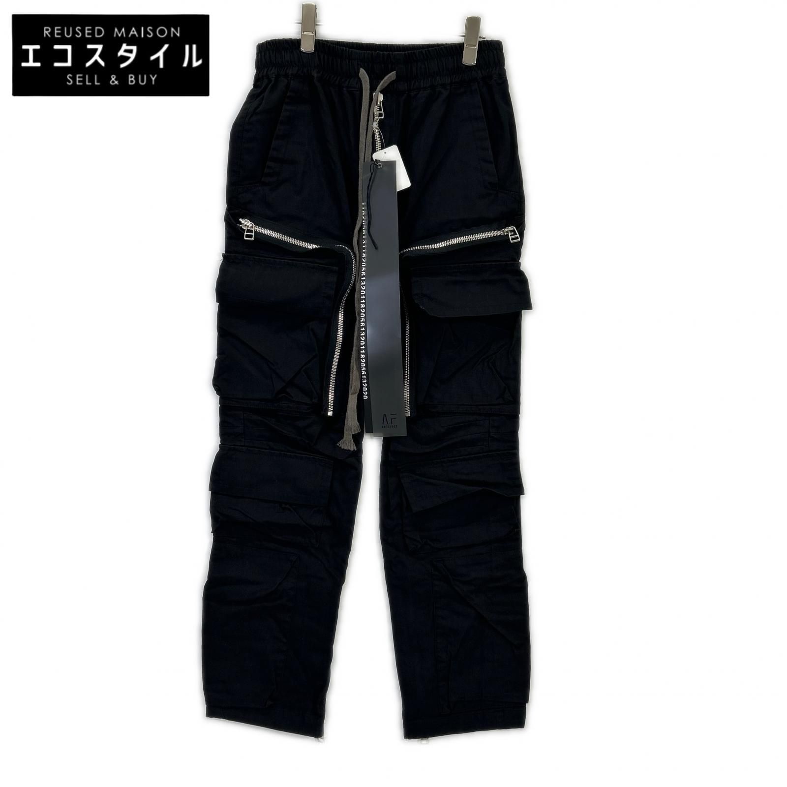 A.F ARTEFACT　エーエフアーティファクト　ag-6043 ブラック パンツ ZIP CARGO POCKET PANTS　1
