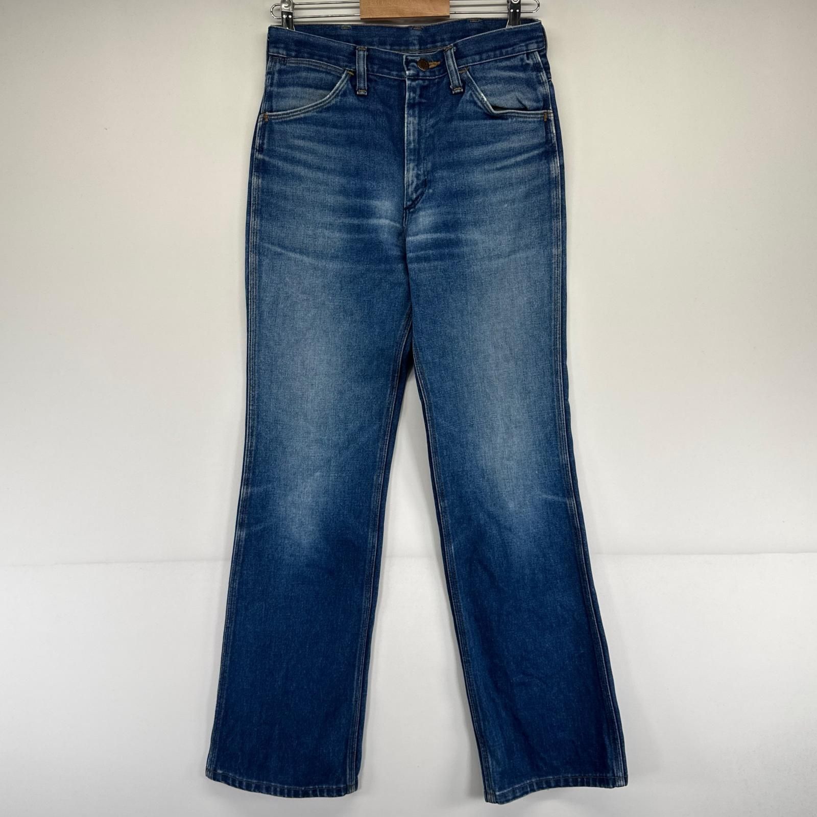 古着 70's/70年代 ヴィンテージ ラングラー Wrangler デニム パンツ ストレート ジッパーフライ IDEALジップ w30×L32 ブルー系 メンズ