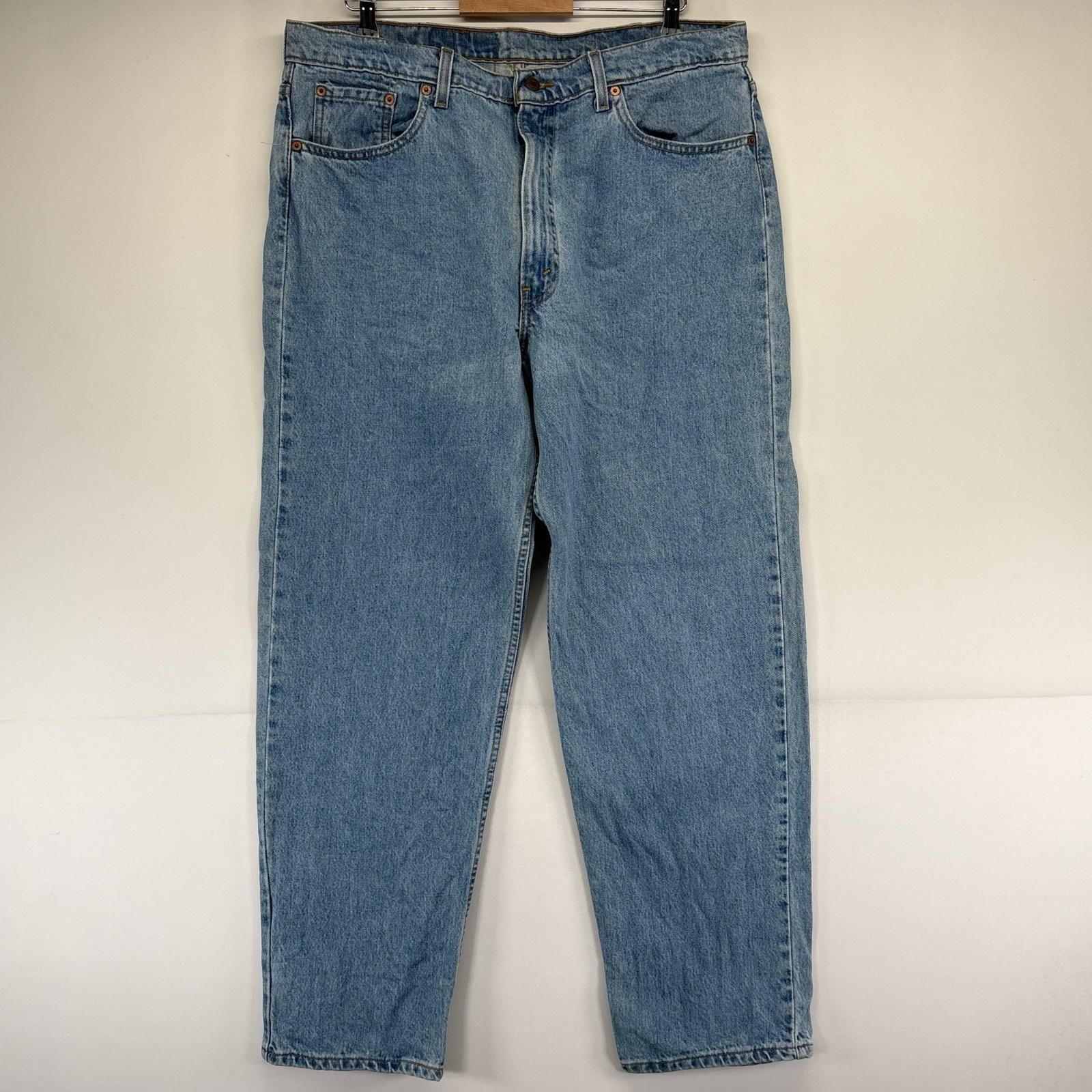 古着 リーバイス Levi's USA製 デニム パンツ テーパード 550 ジッパーフライ 大きいサイズ w40×L32 ブルー系 メンズ