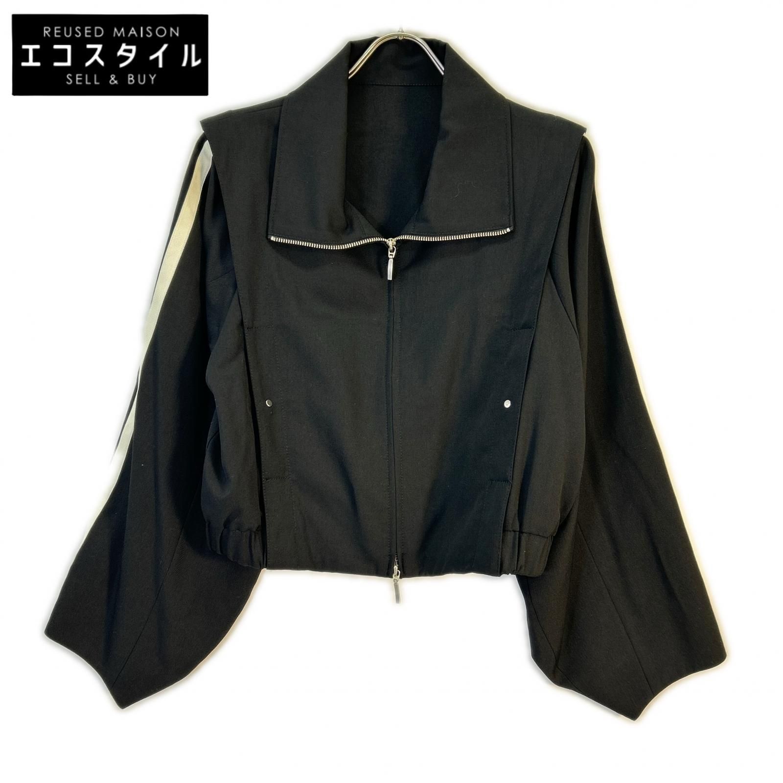 Adam et Rope　アダムエロペ　24SS ブラック サイドラインブルゾン　F