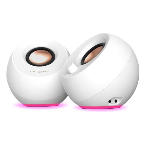 【新品】Creative Pebble Pro ホワイト USB/Bluetooth/3.5mmピン 20W RMS ピーク出力60W USB Type-C/A 音質の剛性と質感 SP-PBLPRO-WH 5bf4d003