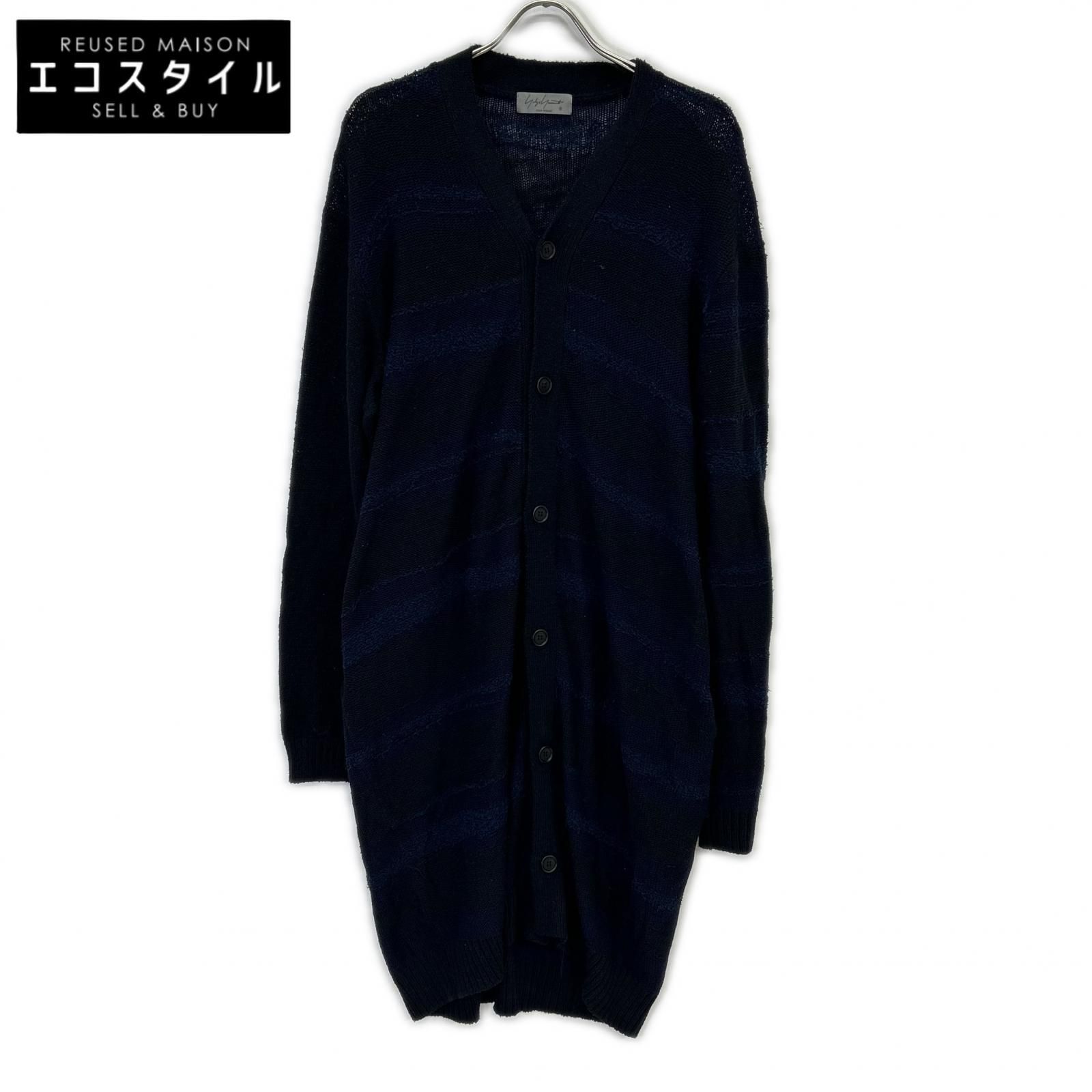 Yohji Yamamoto POUR HOMME　ヨウジヤマモトプールオム　24SS HS-K73-092 ブラック×ブルー BORDER LONG CD　3