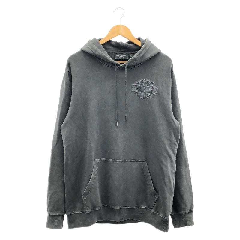 【中古】Harley-Davidson 刺繍パーカー M グレー ハーレーダビッドソン[10]