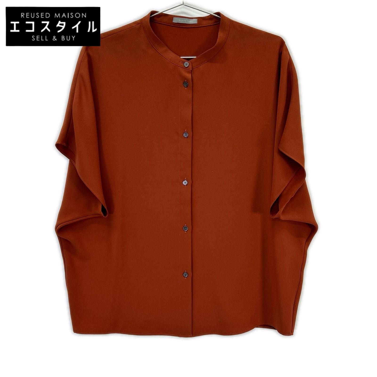 theory luxe　セオリーリュクス　03-5308205 25年製 ブリック/ブラウン Marvine Amia Blouse シャツブラウス　38