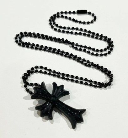 Chrome Hearts Rubber Small CH Cross Silicon Necklace 