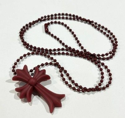 Chrome Hearts Rubber Small CH Cross Silicon Necklace 