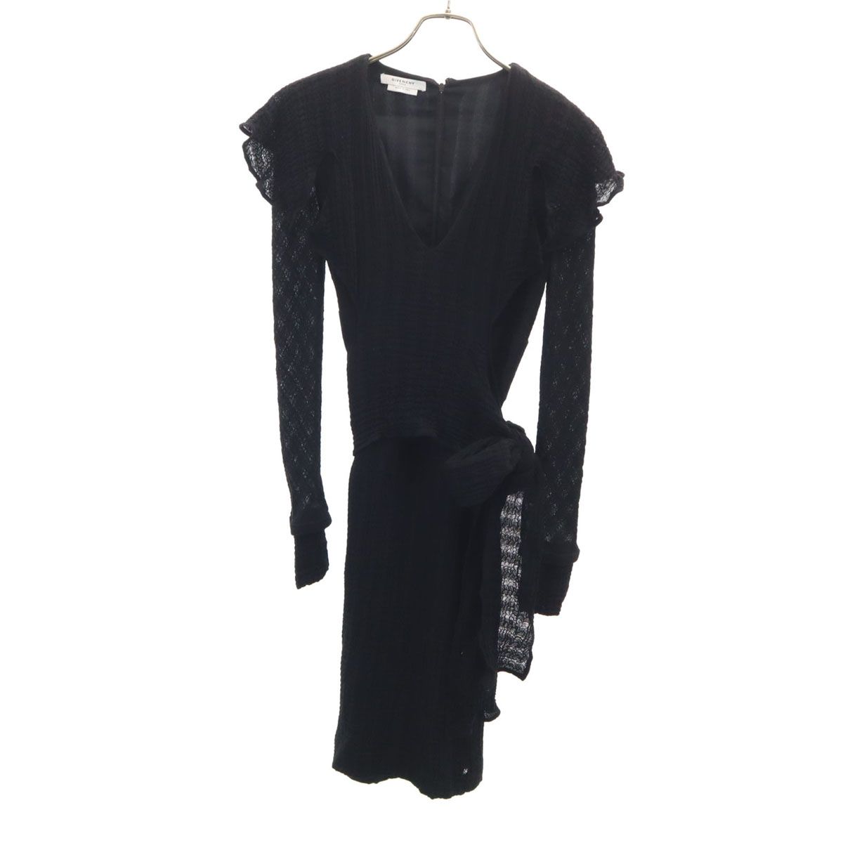 GIVENCHY ジバンシィ イタリア製 長袖 ワンピース 38 ブラック レディース 古着