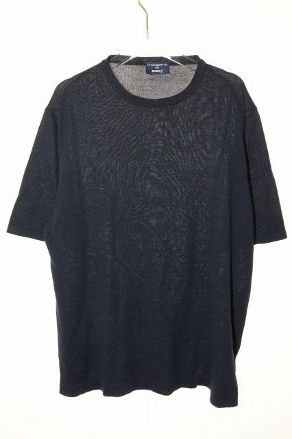 MORGANO x BEAMS F 25SS リネンコットンニット Tシャツ サイズ50 イタリア製 カットソー ネイビー 【ブランド古着ベクトル】【中古】●260520