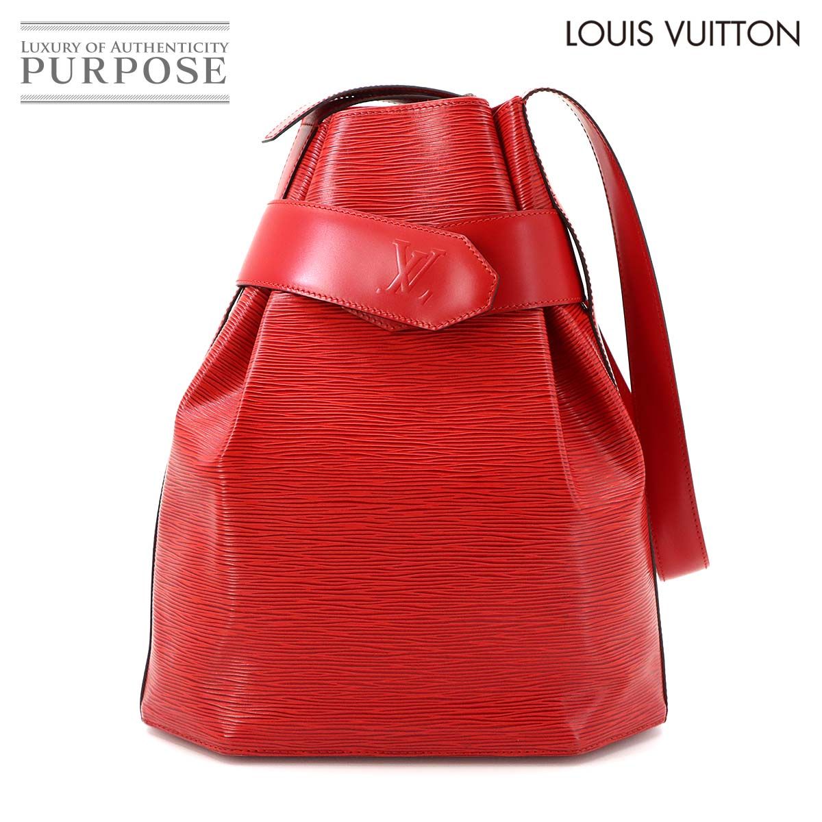 美品 ルイ ヴィトン LOUIS VUITTON エピ サック デ ポール GM ショルダー バッグ レザー カスティリアンレッド M80197 90320233