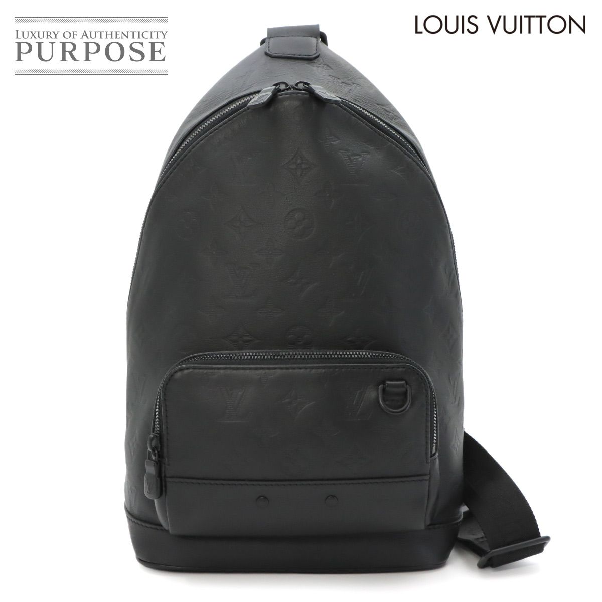 新品同様 ルイ ヴィトン LOUIS VUITTON モノグラム シャドウ レーサー スリング バッグ レザー ブラック M46107 90321942 125,000円