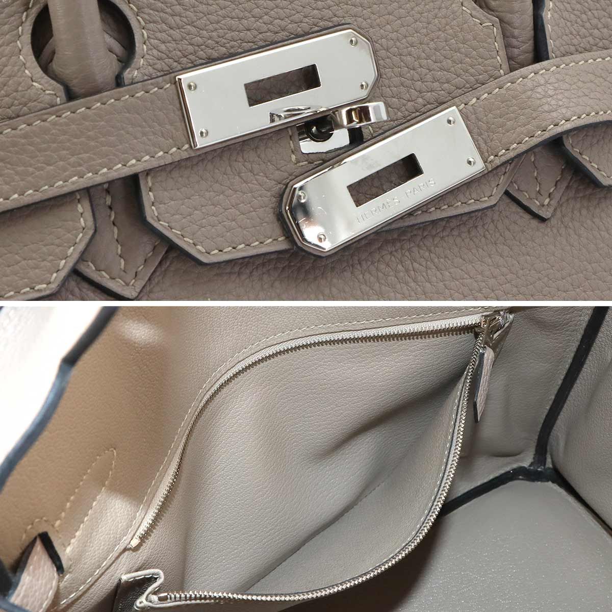 新品同様 エルメス HERMES バーキン30 トゴ トゥルティエールグレー 