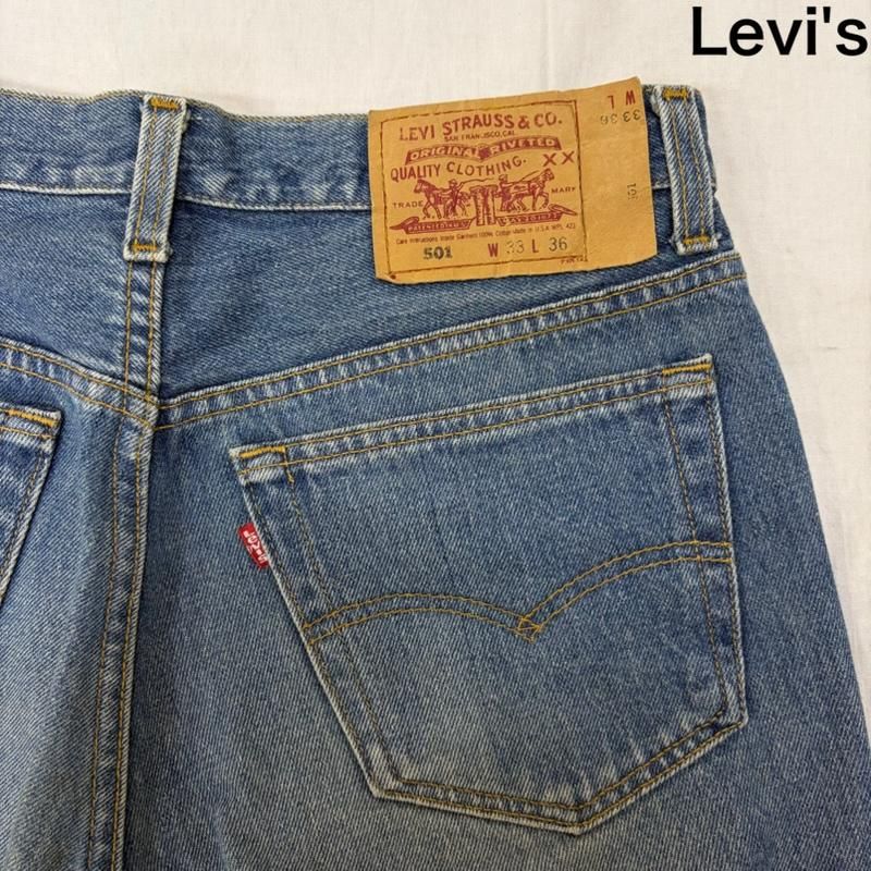 リーバイス 90s USA製 501-0000 ストレートデニムパンツ ボタンフライ W33 L36 メンズ 33インチ ISItems【USED】【古着】【中古】50159722