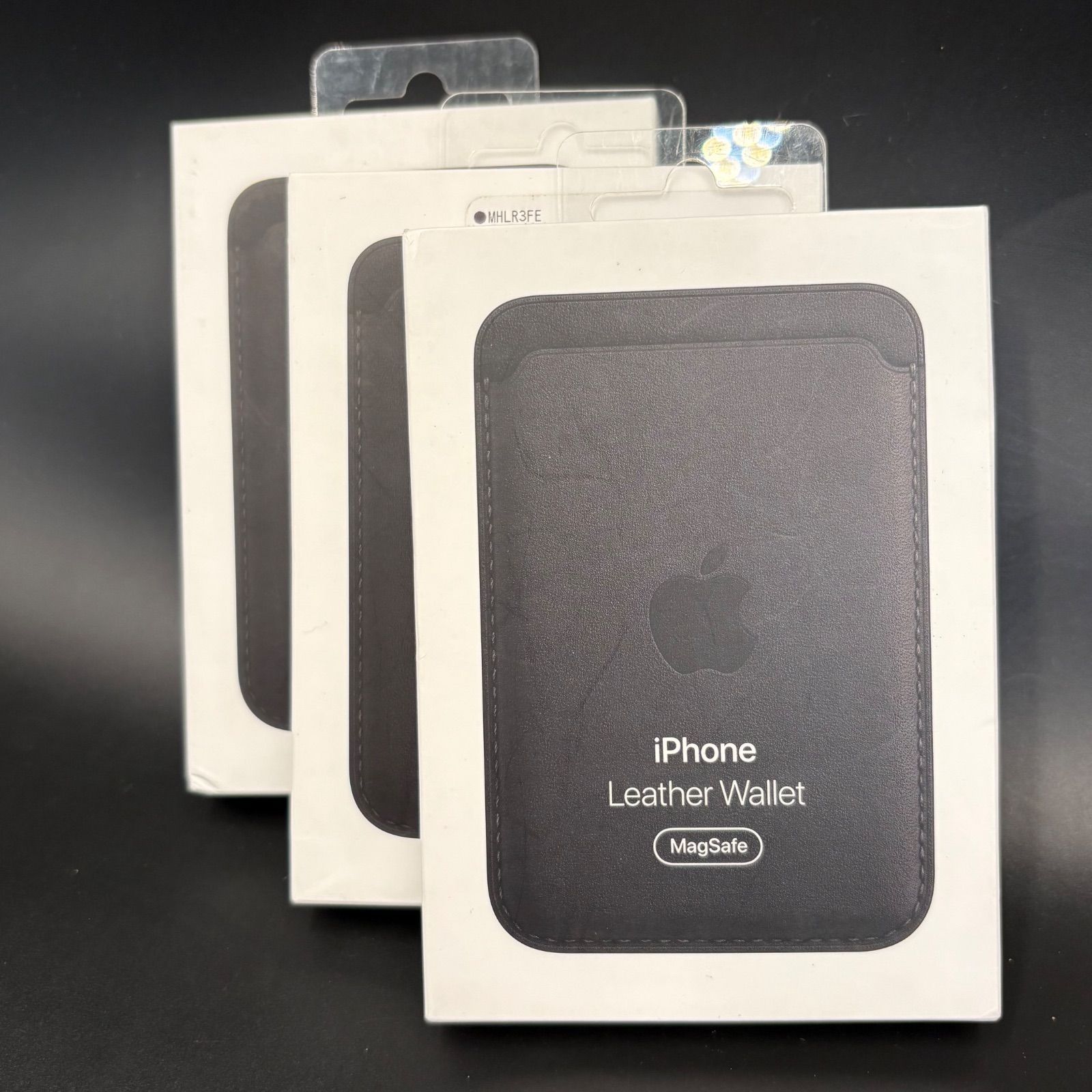 【未使用品】Apple純正　iPhone Leather Wallet Black Magsafe アップル　ウォレット　ブラック　MHLR3FE　413-16..20