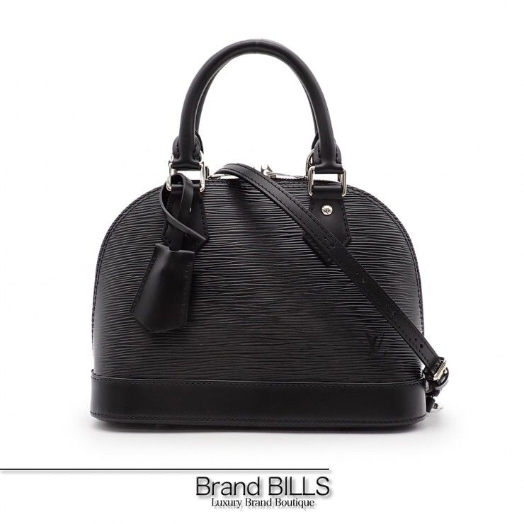 未使用品 LOUIS VUITTON ルイ ヴィトン アルマBB ハンドバッグ ショルダーバッグ 2way M24645 エピ ノワール ブラック シルバー金具 レディース