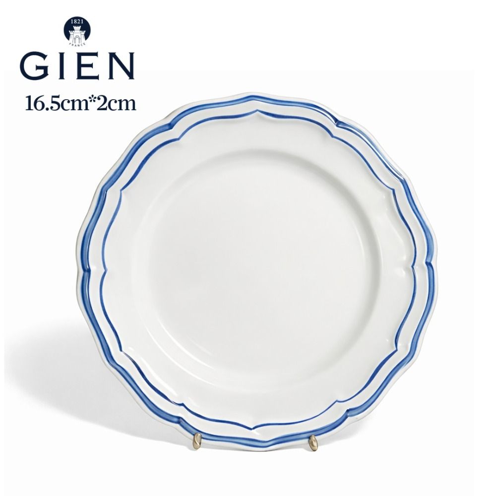 ジアン フィレブルー カナッペプレート 16.5cm Gien Filet Bleu 1540 小皿 取り皿 フランス製 洋食器 ブランド食器