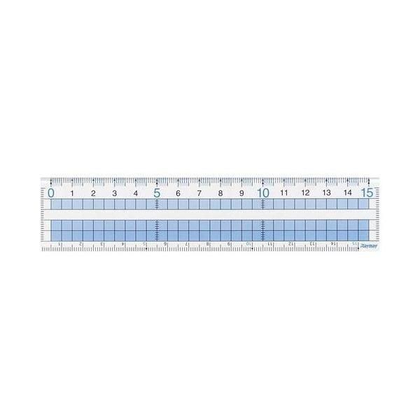 (まとめ) レイメイ藤井 見やすい方眼定規 15cmAJH158 1本 〔×50セット〕