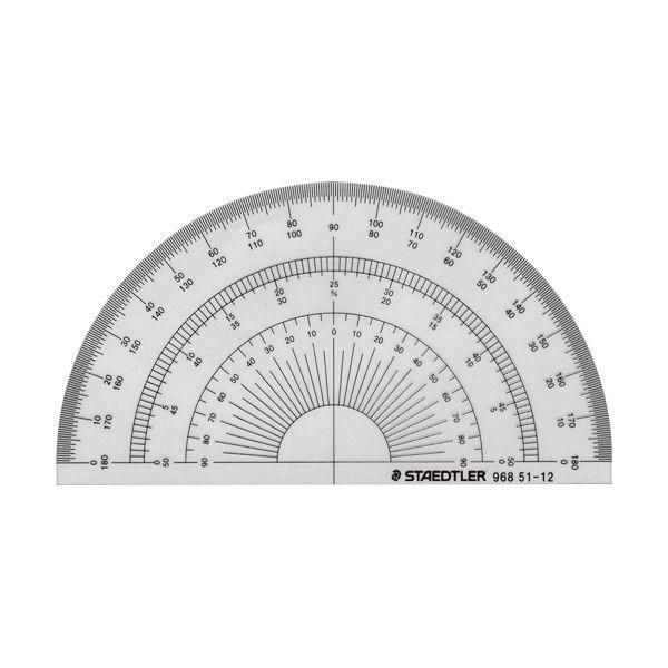 (まとめ) ステッドラー 半円分度器 12cm 968 51-12 1枚 〔×50セット〕