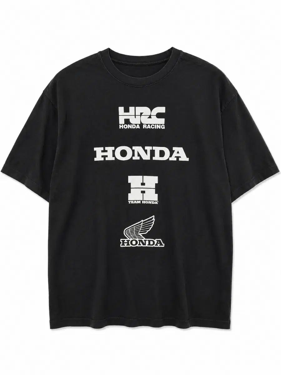 ホンダ HRC レーシン 半袖T ブラック S