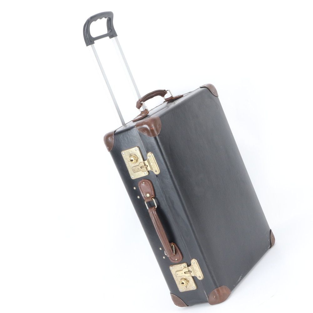 グローブトロッター レザー スーツケース キャリー バッグ 出張 旅行 トランク ブラック 本革 メンズ EIE EB23-10【中古】