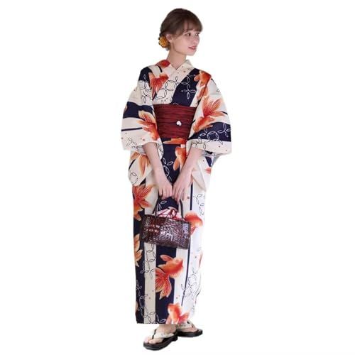 ☆新品☆[JIUJIUYCL] 浴衣 和服 レディース 女性用 2点セット 3点セット 帯 結び帯 下駄 シワにくい 和柄 花柄 金魚柄 和風 古典 かわいい 通気性 着物 お祭り イベント 152-178cm 8d94c4ce