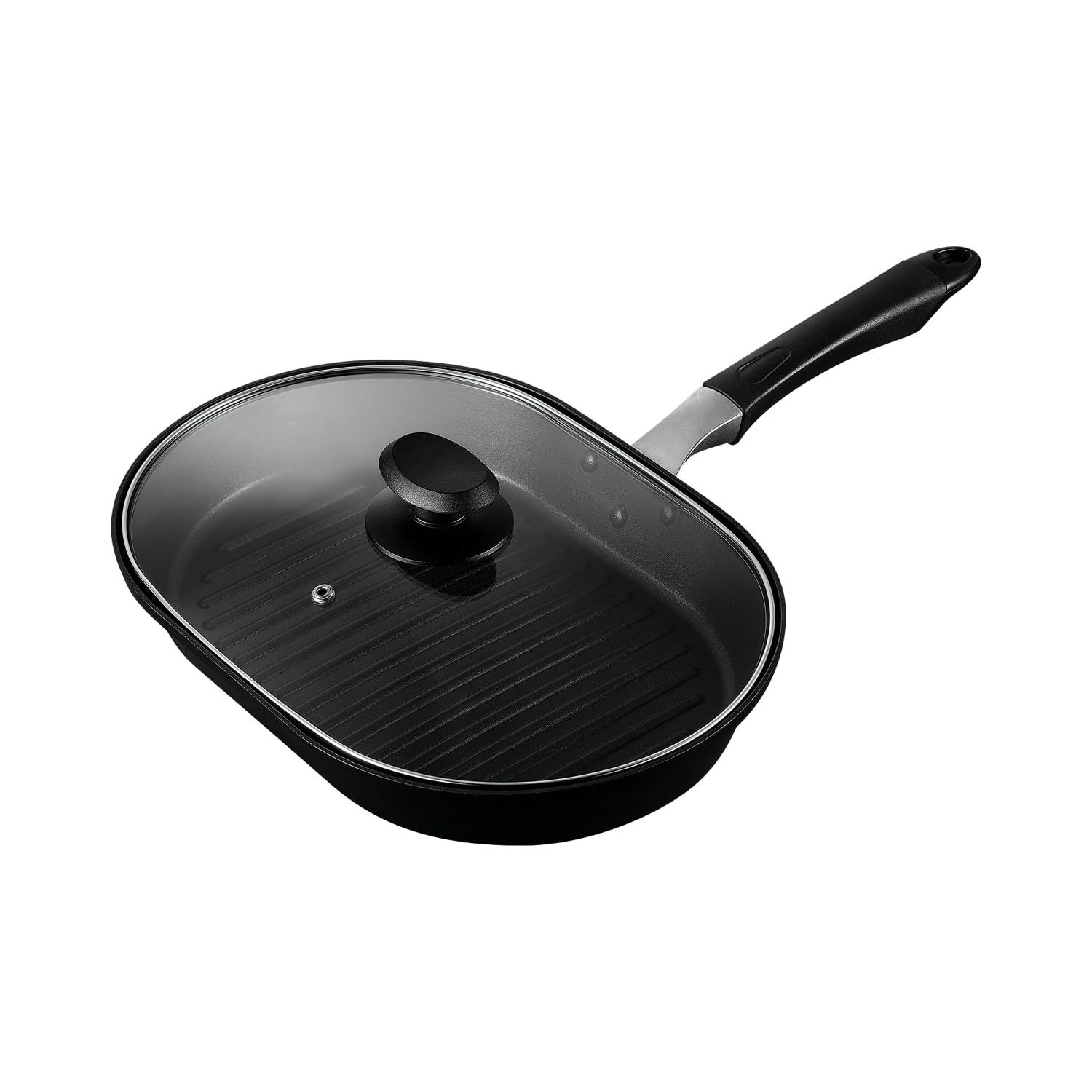 パール金属 魚焼き ワイドパン IH対応 ガラス蓋付 ふっ素加工 グリルファン HB-4539★ a3a3d33c