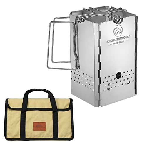 キャンピングムーン(CAMPINGMOON) 2WAY チャコールスターター 折りたたみ バーベキュー 火起し器 フォールディング ロケットストーブ MT-19★ 5f04ed55