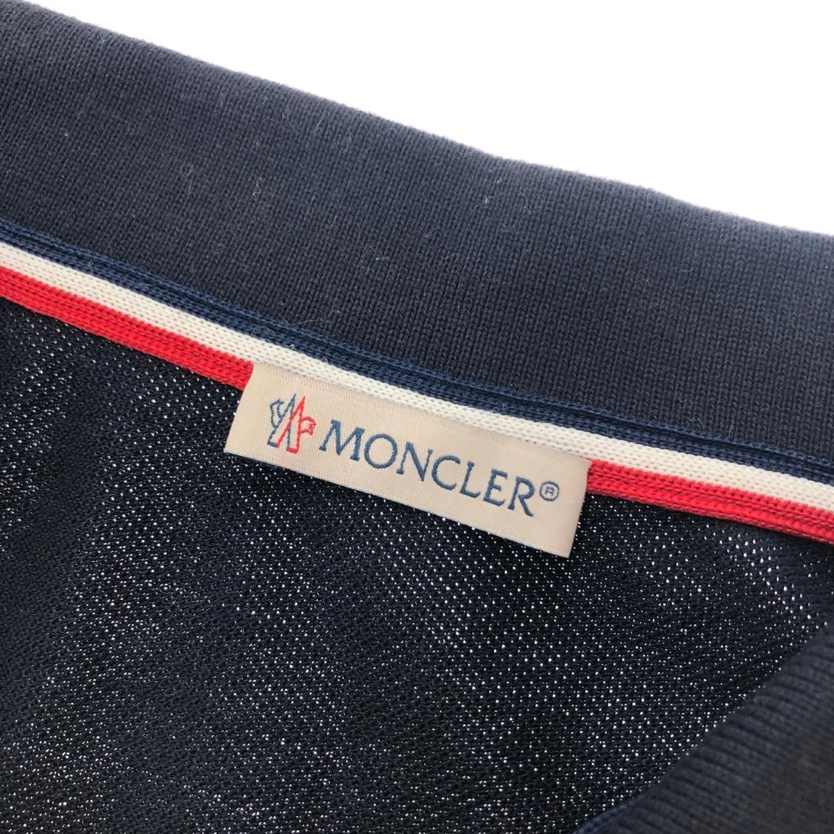 MONCLER モンクレール 半袖ポロシャツ サイズ:S ネイビー メンズ