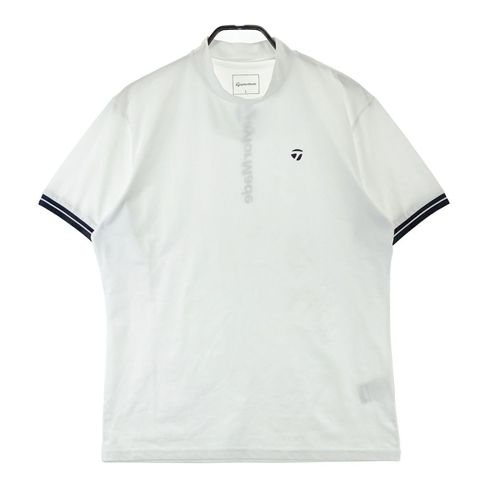 サイズ：L TAYLOR MADE テーラーメイド 2024年モデル モックネック 半袖Tシャツ ホワイト系 [240101688850] ゴルフウェア メンズ ストスト
