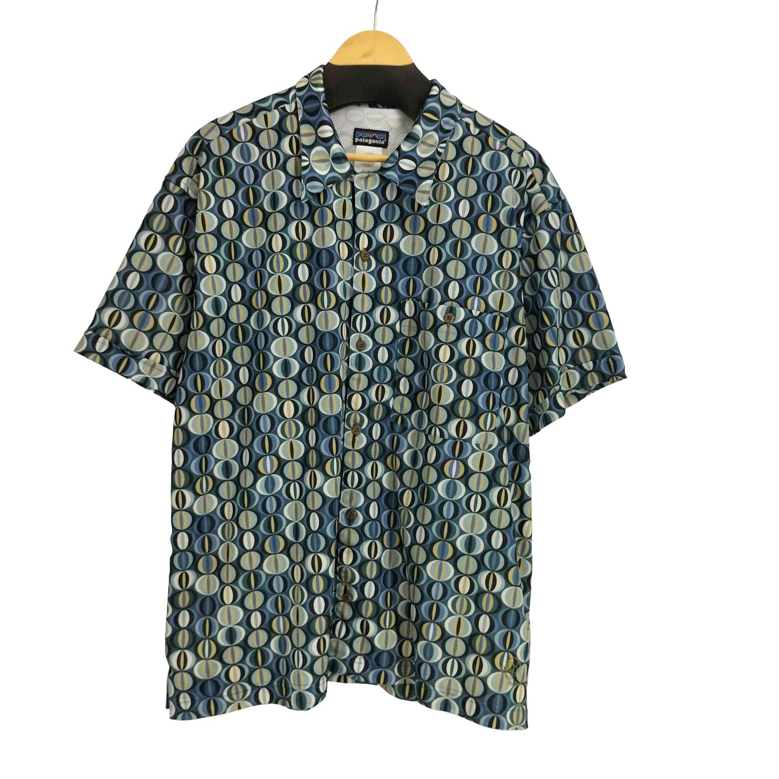 パタゴニア patagonia 00S rhythm 総柄 S/S オープンカラー シャツ 