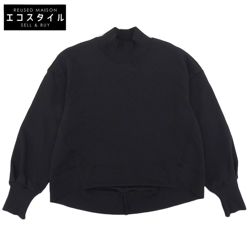 LAUTREAMONT　ロートレアモン　美品 ニットドッキングカットソー≪洗濯機で洗える≫ トップス レディース 黒 ブラック 38 3107-47013　38