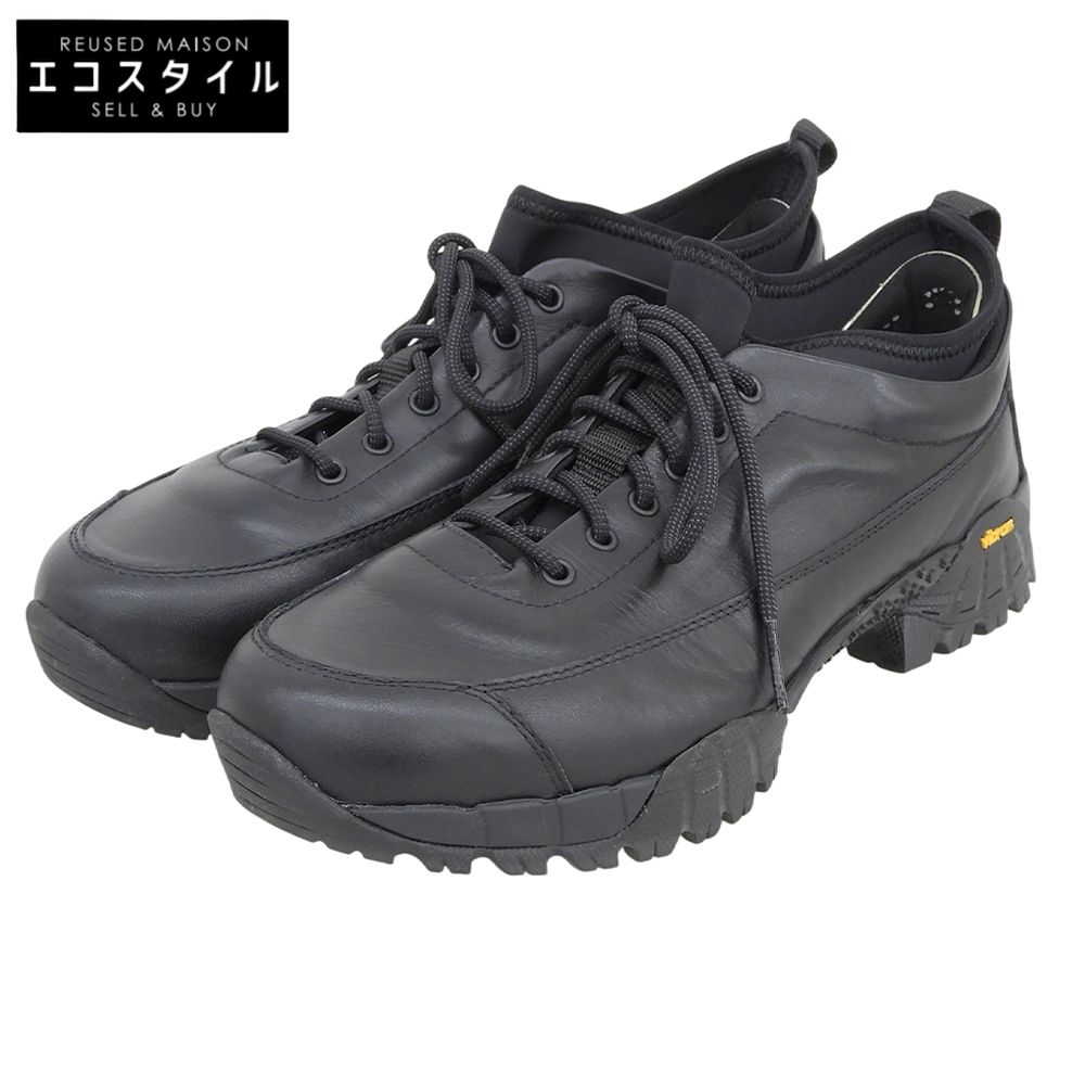 YORK　ヨーク　JOURNEY LEATHER オールレザー スニーカー シューズ メンズ ブラック 43　43