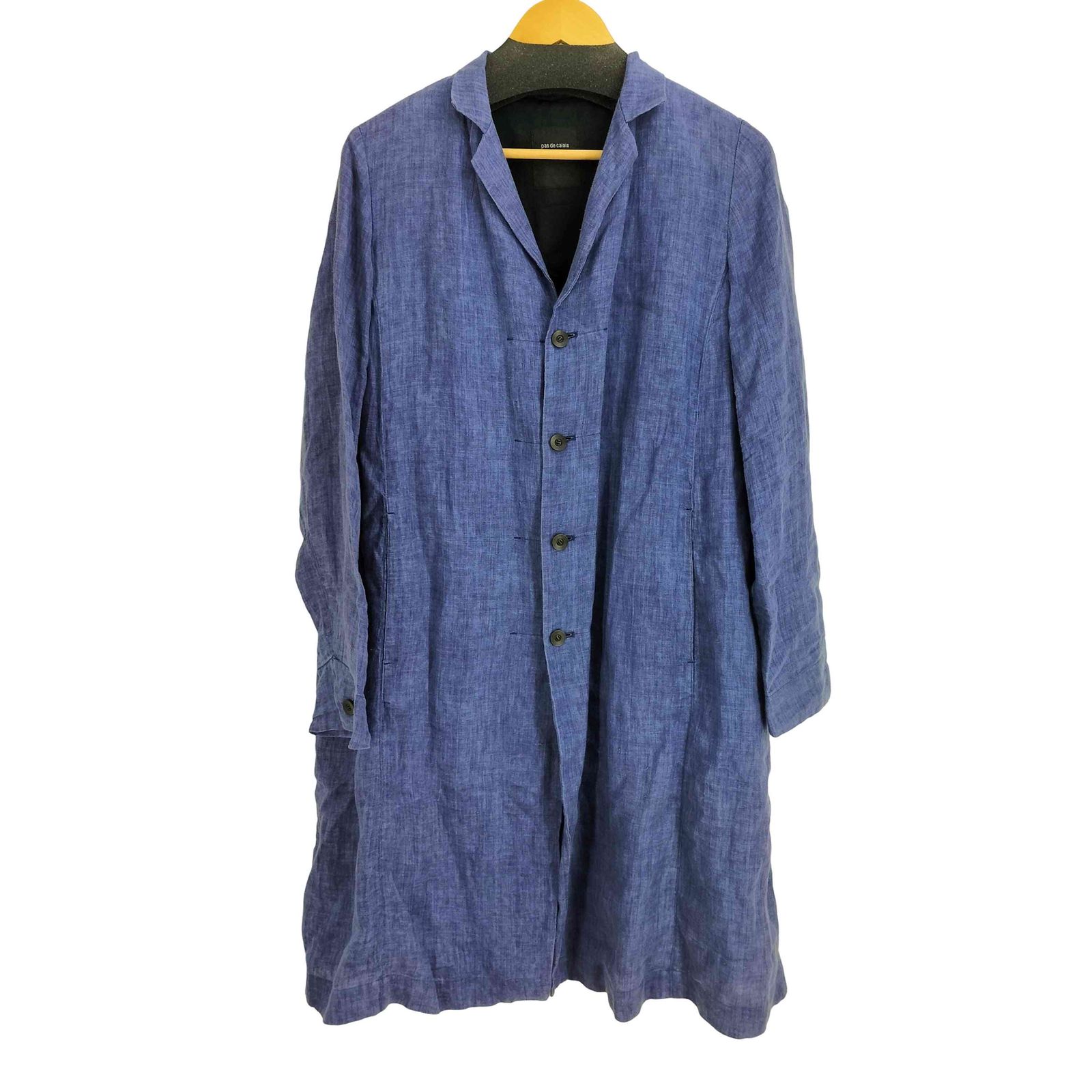 パドカレ pas de calais リネン100 先染め コート レディース JPN：38
