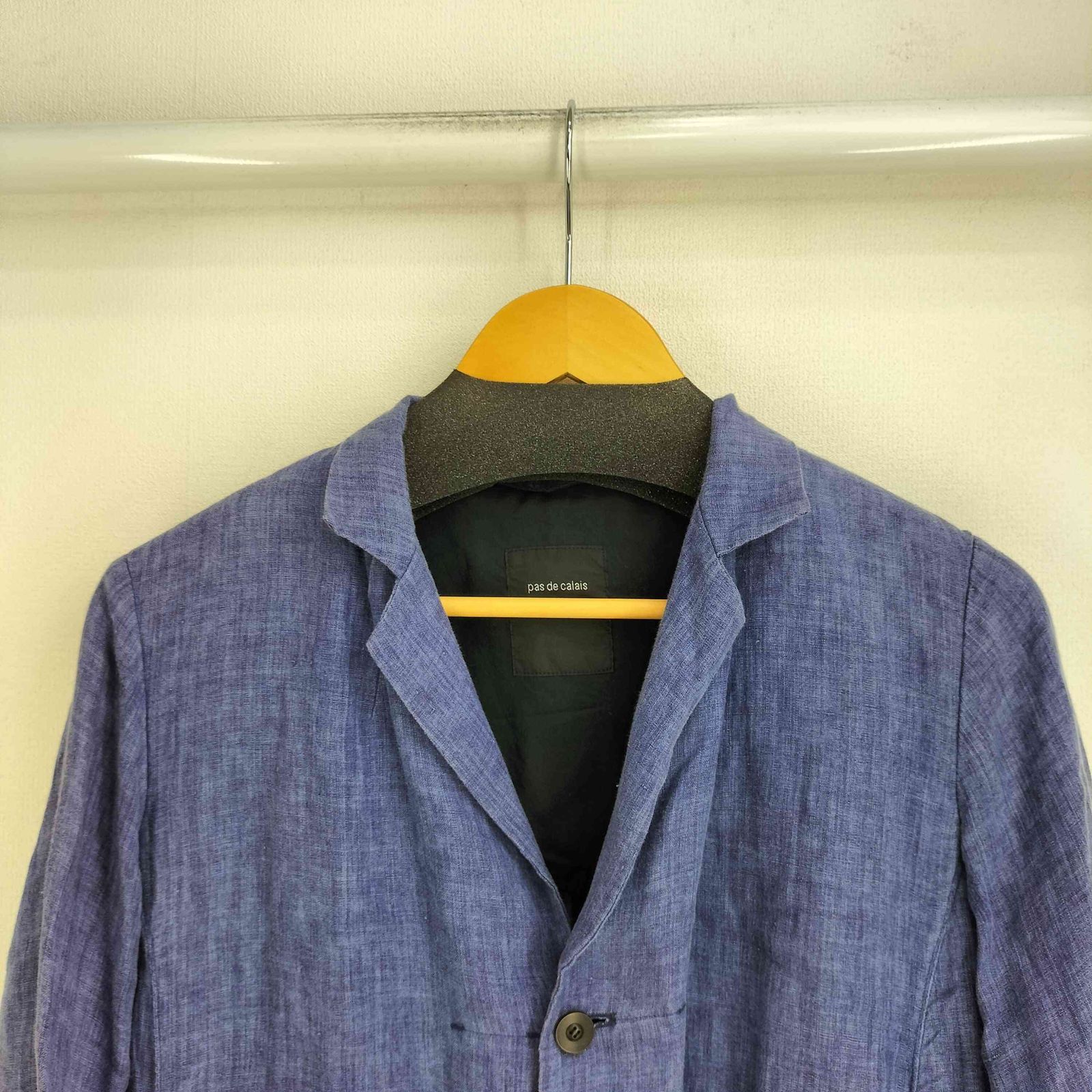 パドカレ pas de calais リネン100 先染め コート レディース JPN：38