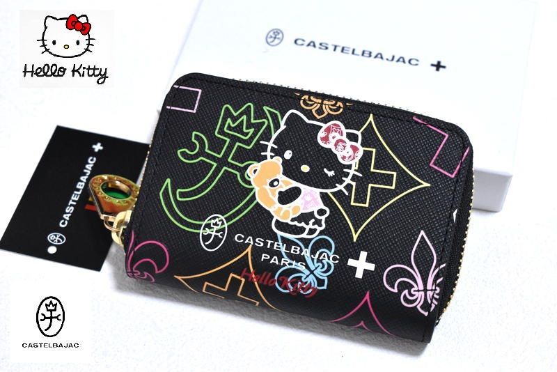新品 カステルバジャック × ハローキティ コインケース 086651 CASTELBAJAC クロ 小銭入れ