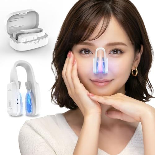 鼻美顔器 鼻 ems 鼻用美顔器 鼻クリップ ノーズクリップ 美鼻 鼻を高く 小さく 整形 鼻筋トレーナー 低周波パルス 充電式 Type-C 軽量 男女兼用/ 2fe170ed