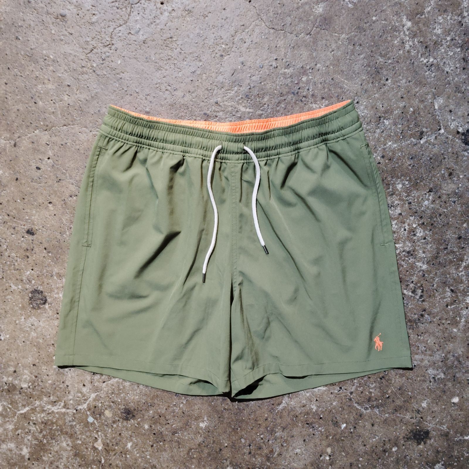 Polo Ralph Lauren TRAVELER SWIM SHORT L ポロラルフローレン トラベラースイムショーツ ハーフパンツ グリーン オレンジポニー