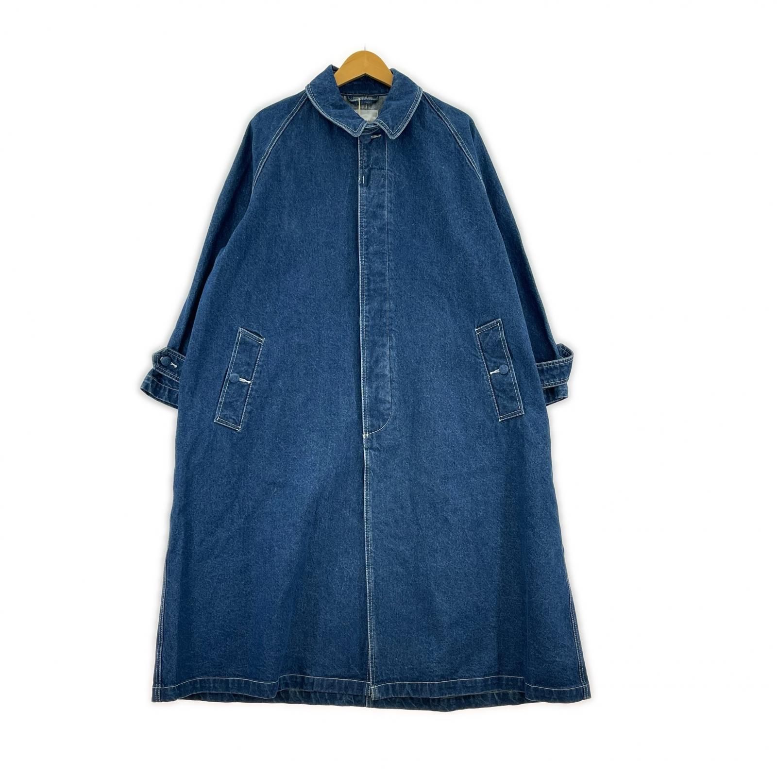 美品 oblekt オブレクト タグ付き デニムコート sizeF/ブルー