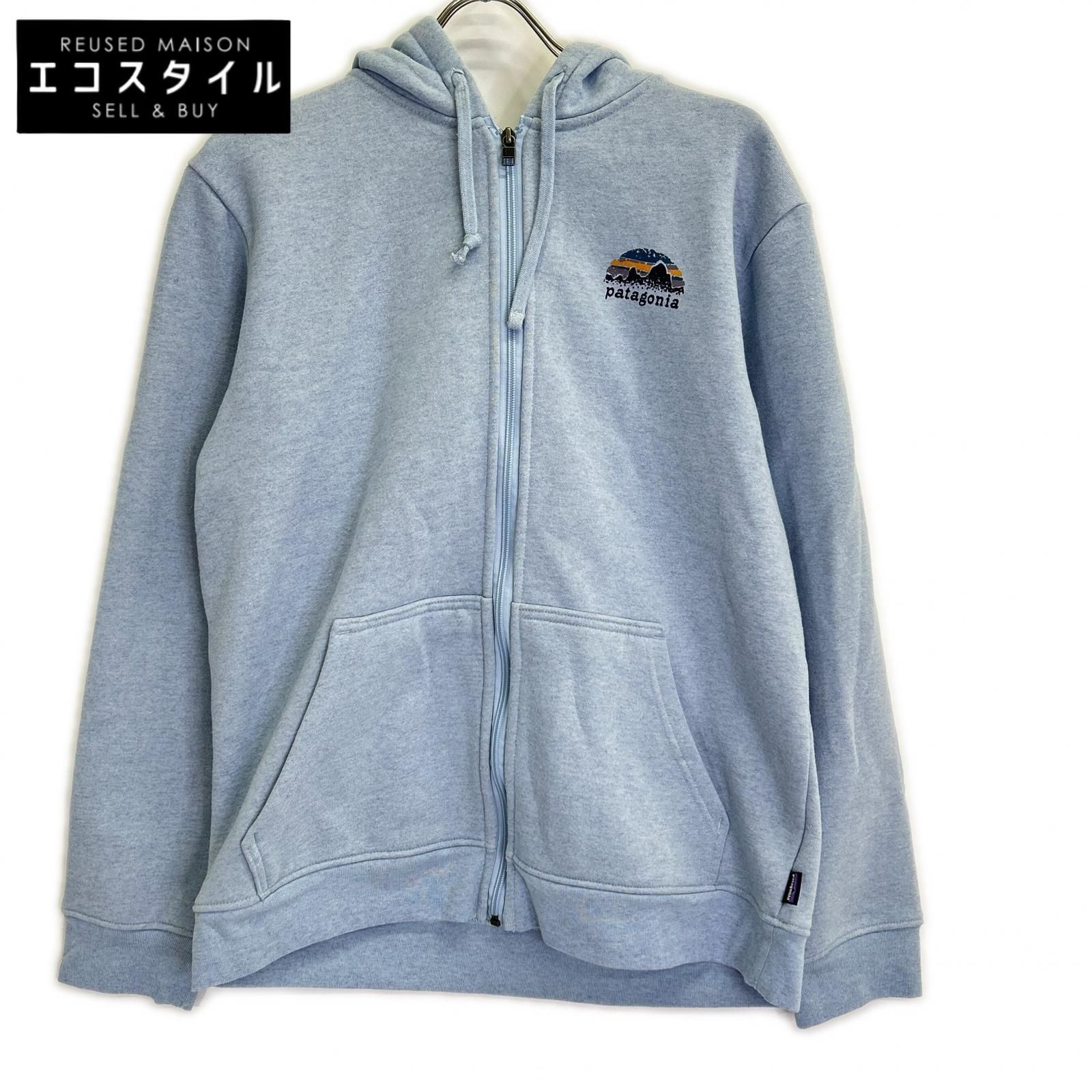 patagonia パタゴニア 39676SP23 ライトブルー バックプリント ジップパーカ M