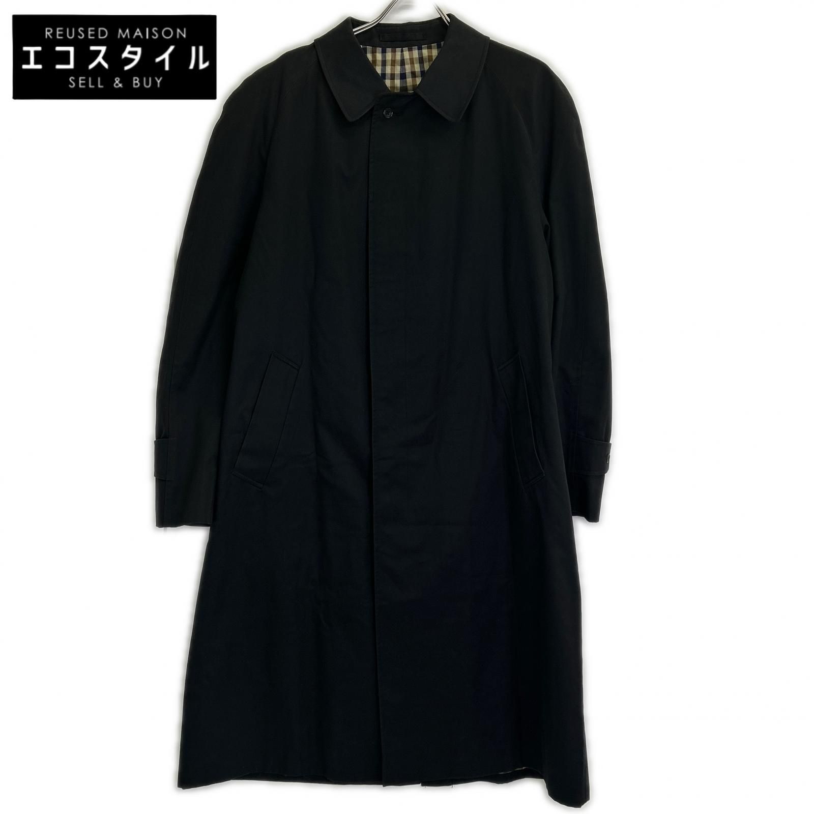Aquascutum　アクアスキュータム　225701 ネイビー 英国製 Aqua5 ステンカラーコート　40