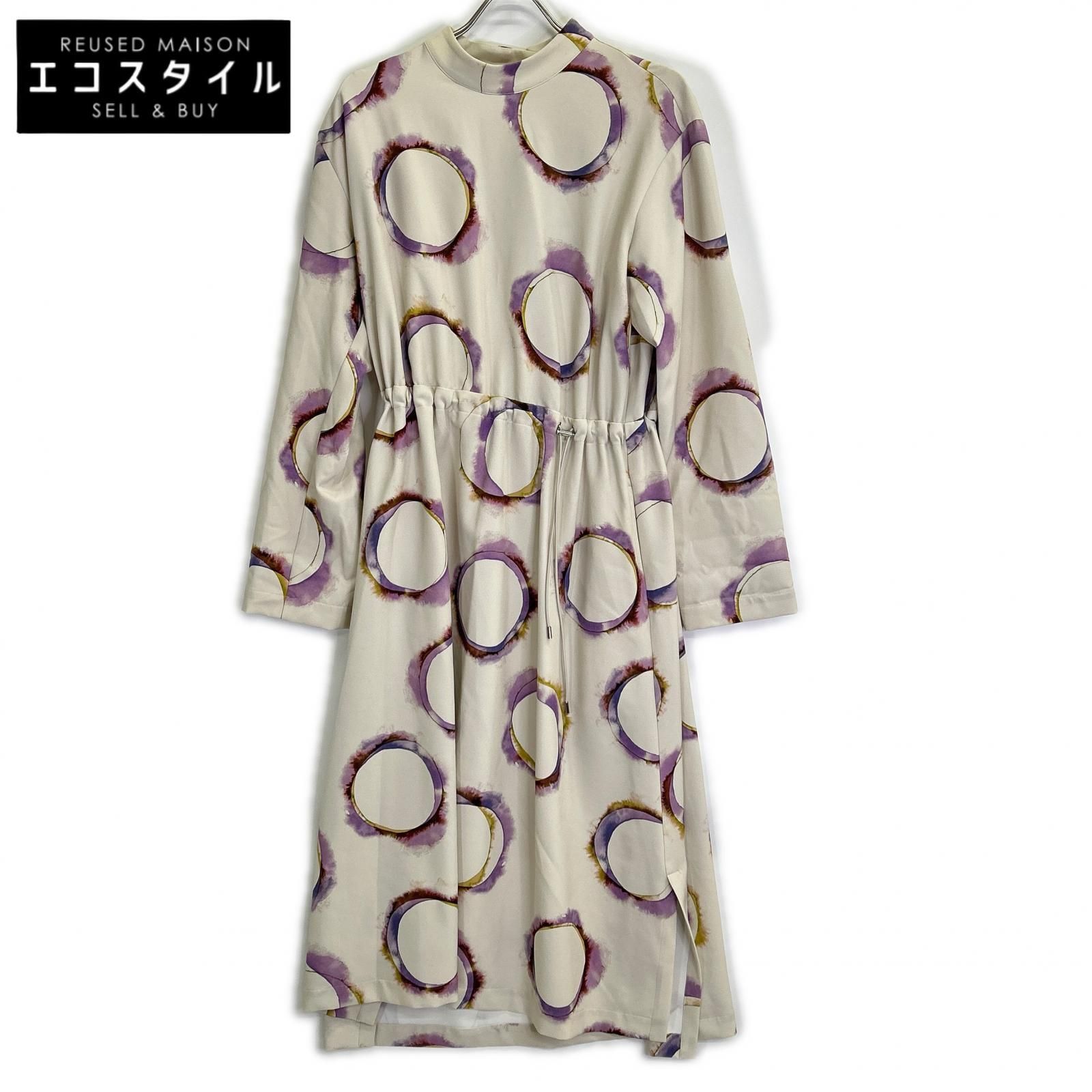 　ウジョー　U754-D04-902 アイボリー Draw Cord Gathered Dress ワンピース　2