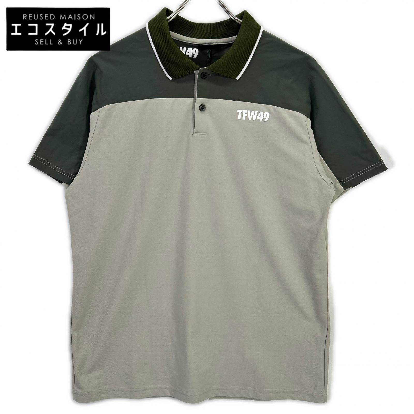 TFW49 TFW49 25SS T102510031 カーキ ゴルフ 半袖ポロシャツ L-評価