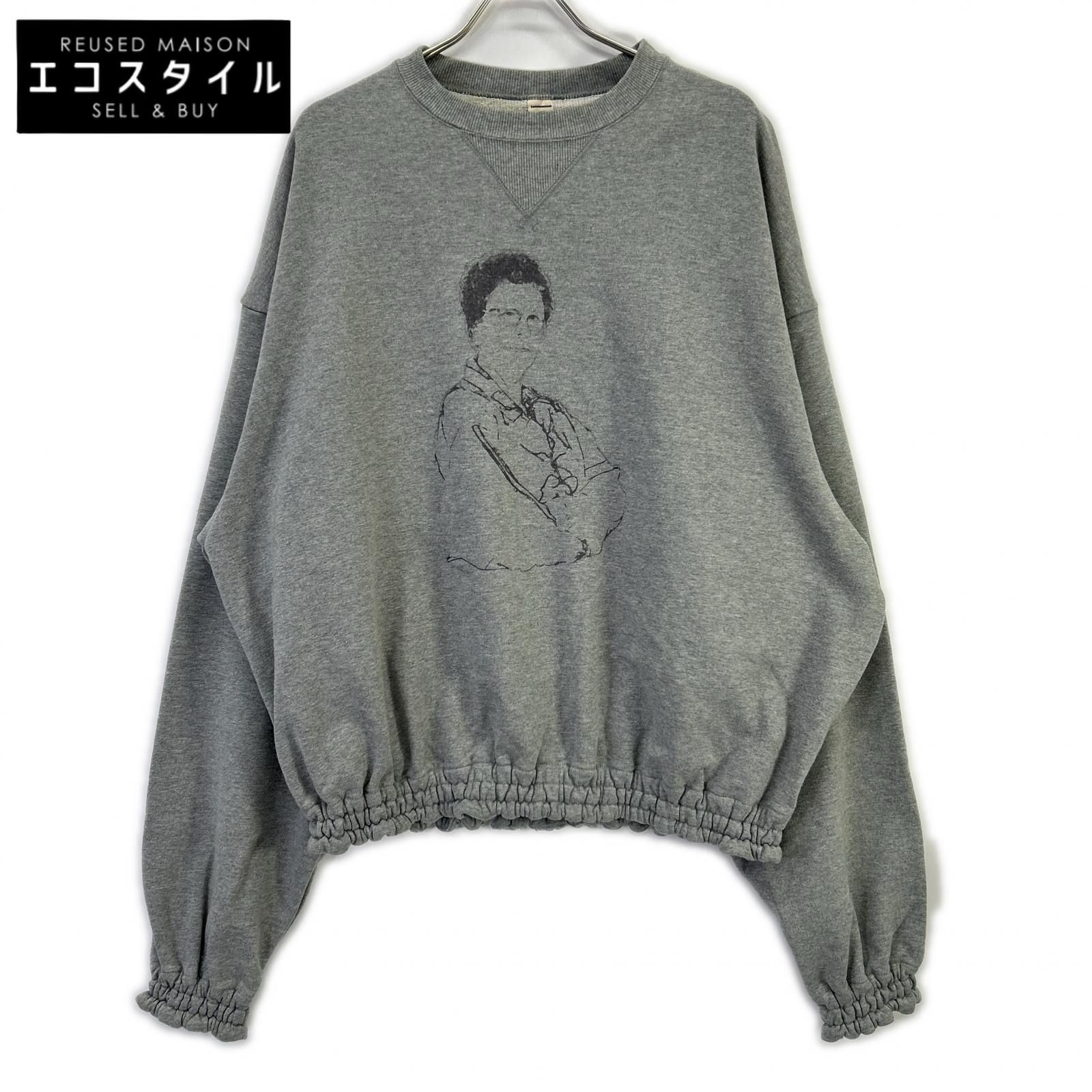 SHINYA KOZUKA　シンヤコヅカ　グレー 25025K93 25AW ORDINARY HOME HIS CREW WITH PRINTING スウェットプルオーバー　S
