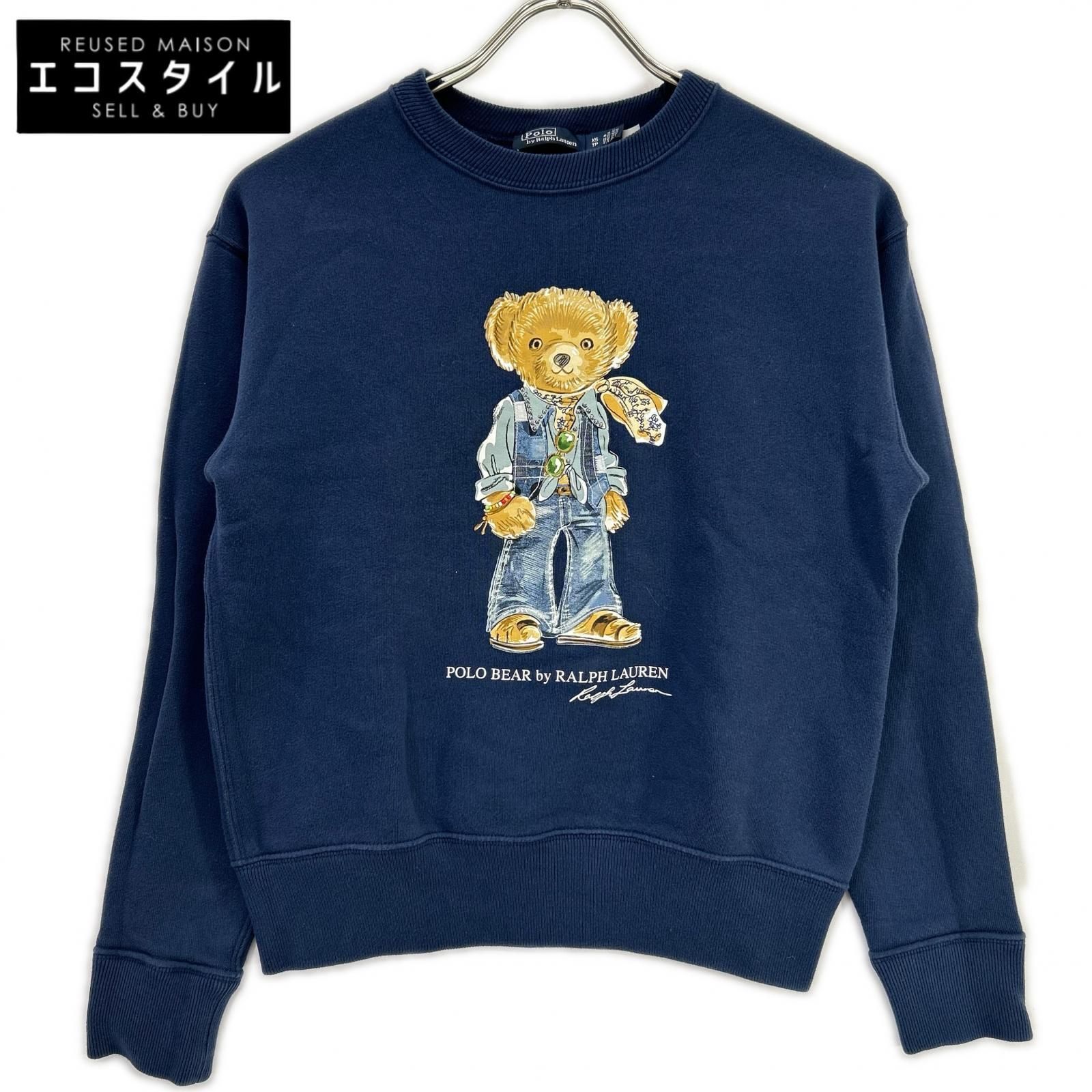 POLO RALPH LAUREN ポロ ラルフローレン ネイビー ポロベアスウェットトレーナー XS