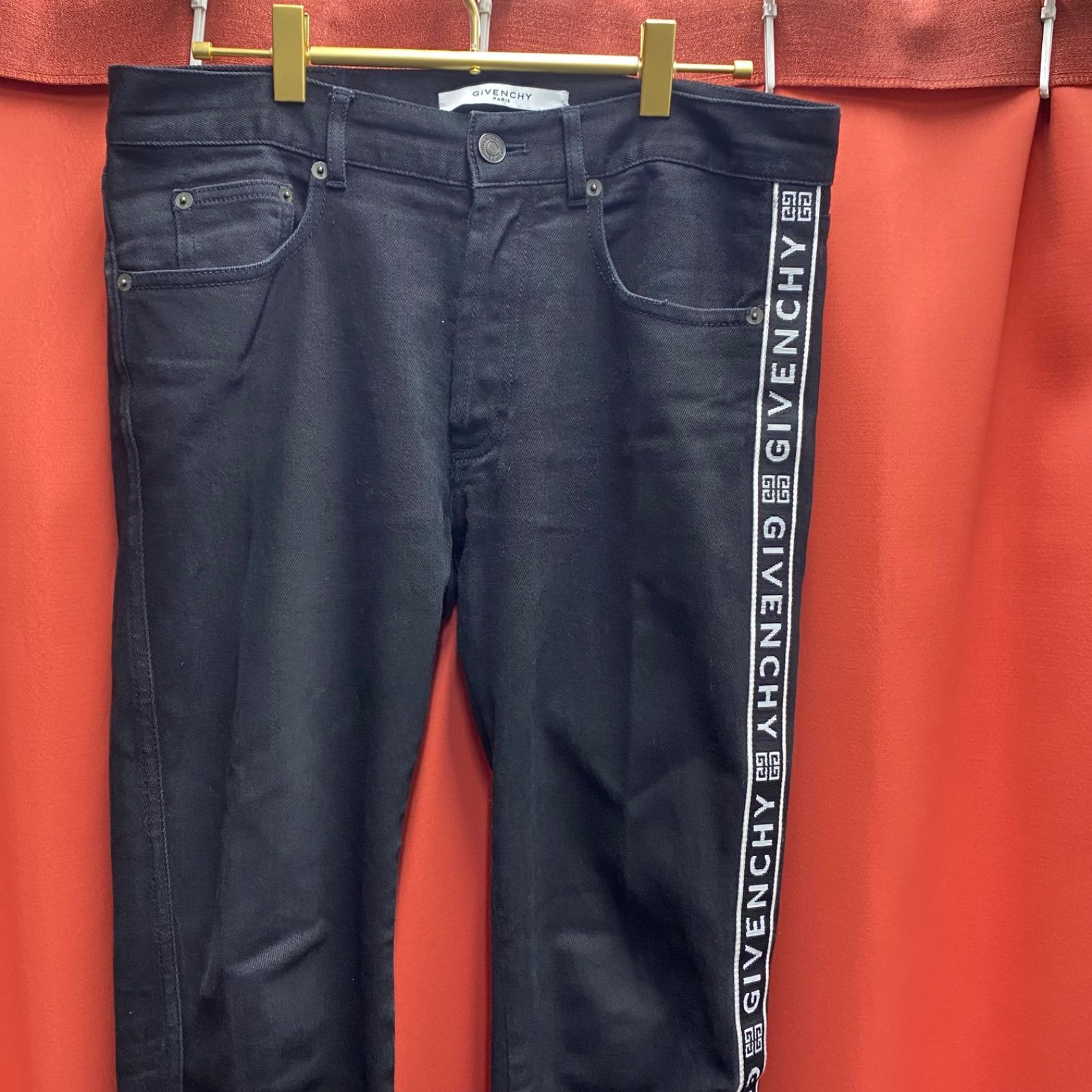 GIVENCHY ジバンシー ジバンシィ ロゴテープ パンツ スキニーパンツ