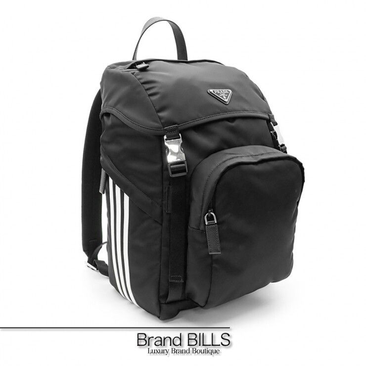 未使用品 PRADA プラダ adidas for Prada Re-Nylon バックパック コラボ リュックサック 2VZ135 リナイロン ブラック ユニセックス