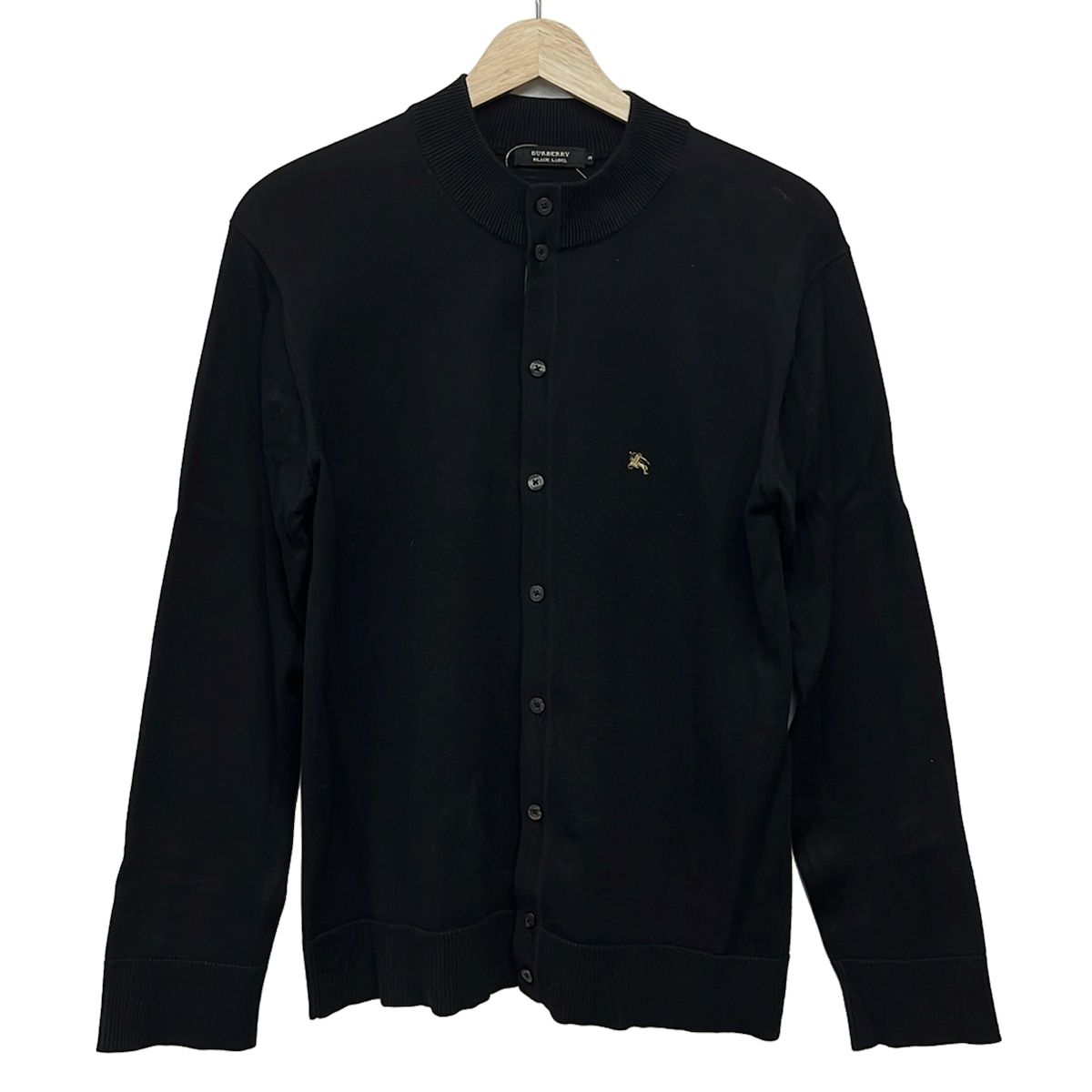 Burberry Black Label(バーバリーブラックレーベル) カーディガン サイズ2 M メンズ - 黒×ブラウン×マルチ 長袖