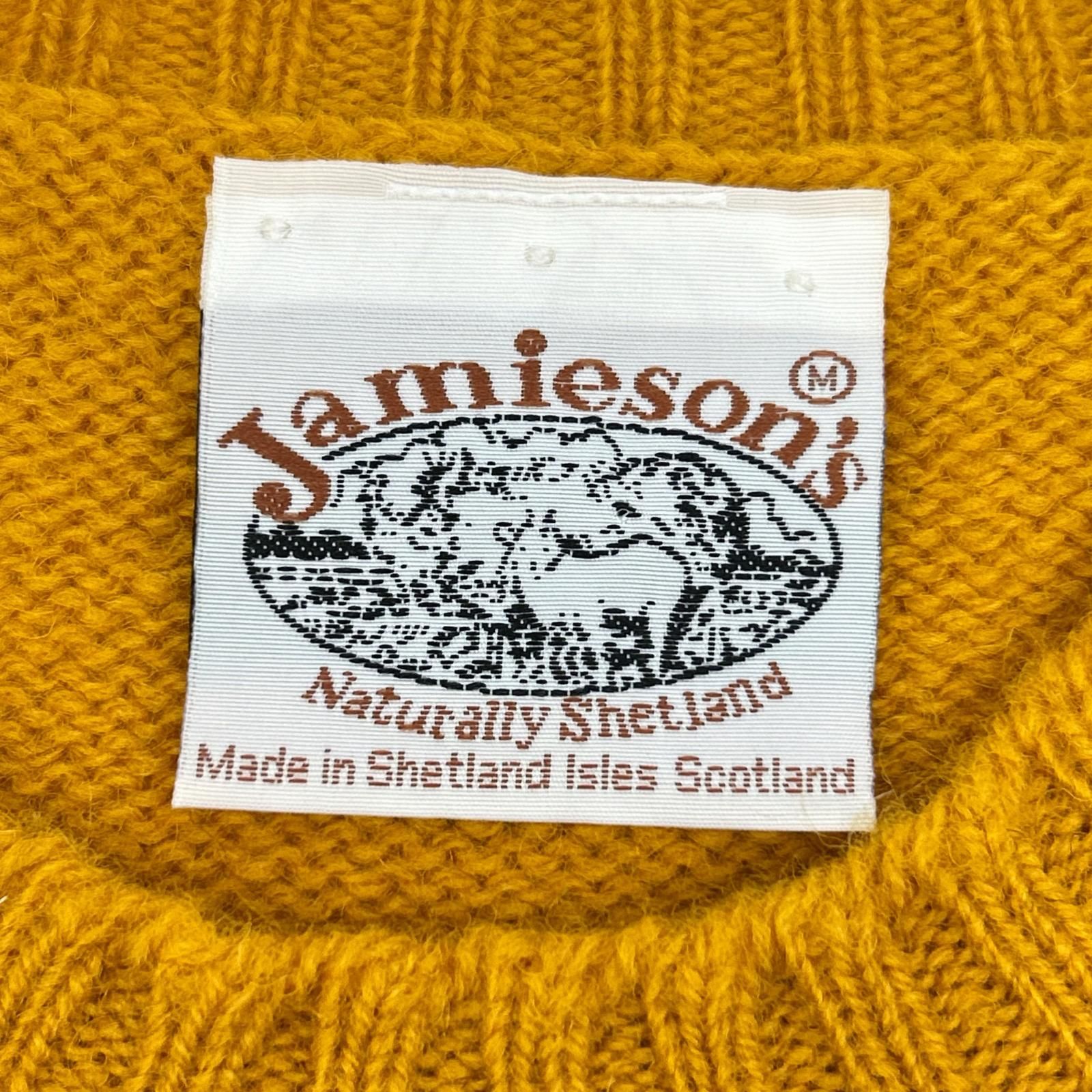 Jamiesons ジャミーソンズ マリーゴールド シェトランドウールクルー