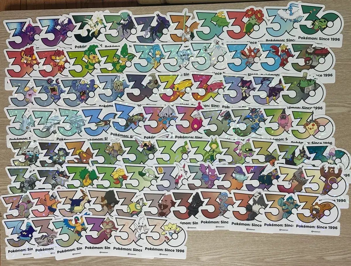 (定価出品) ポケモン 30周年 ステッカー 148枚 重複なし まとめ 出品