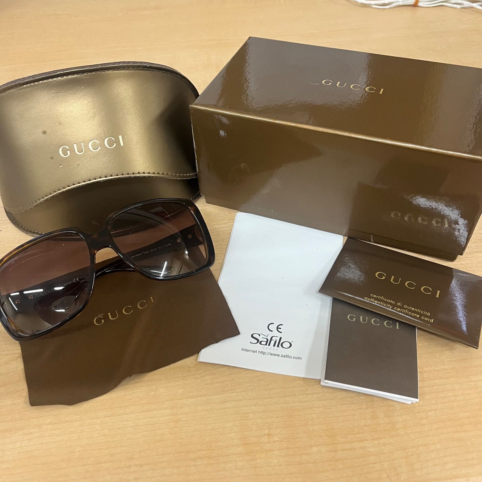 未使用　グッチ　サングラス　ケース付き #グッチ #サングラス #未使用 GUCCI グッチ サングラス ケース付き ゆったりサイズ｜Yahoo!フリマ