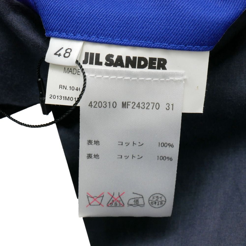 □美品□JIL SANDER ジルサンダー ジャケット サイズ48 比翼 シングル